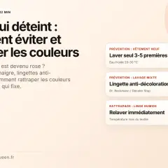 Conseils pour éviter et rattraper le linge qui a déteint. Découvrez comment comment blanchir du linge qui a déteint avec des astuces pratiques.