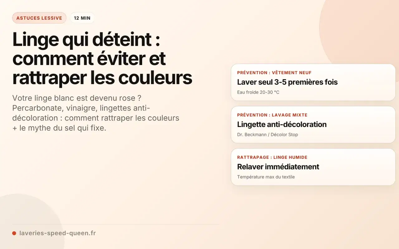 Conseils pour &eacute;viter et rattraper le linge qui a d&eacute;teint. D&eacute;couvrez comment comment blanchir du linge qui a d&eacute;teint avec des astuces naturelles et des lingettes.